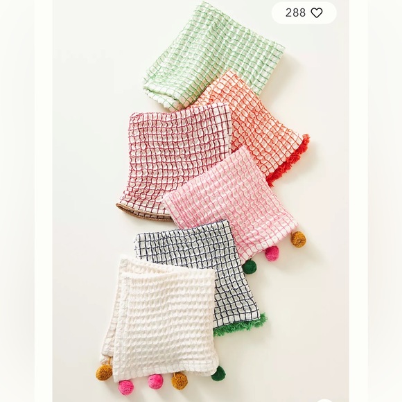 sale | anthropologie | holiday sandira dishcloths, set of 6 - Picture 2 of 7